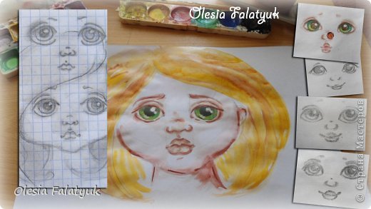 Мастер-класс Урок рисования Рисование и живопись Как я рисую лица своим куклам Дети Краска фото 1