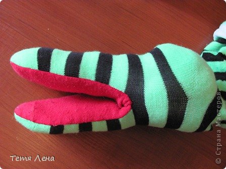Игрушка Мастер-класс Шитьё Очень добрый Крокодил из носков + МК Носки фото 10