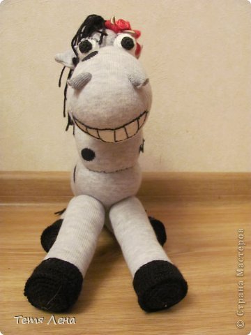 Игрушка Мастер-класс Шитьё Лошадь из носков МК Носки Пряжа фото 24