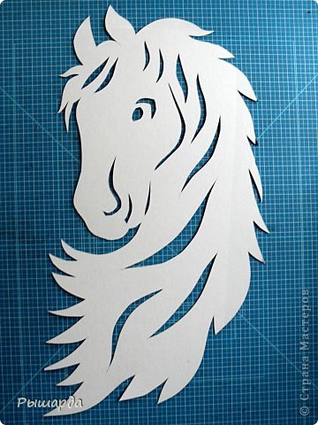 Поделка изделие Новый год Вырезание символ лошади из бумаги мой шаблон Бумага фото 1