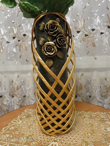 Декор предметов Труба от линолиума + проволока=красота Бумага фото 1