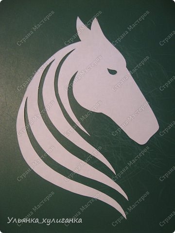 Поделка изделие Новый год Вырезание Лошади кони вытынанки Бумага фото 3