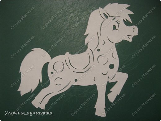 Поделка изделие Новый год Вырезание Лошади кони вытынанки Бумага фото 5