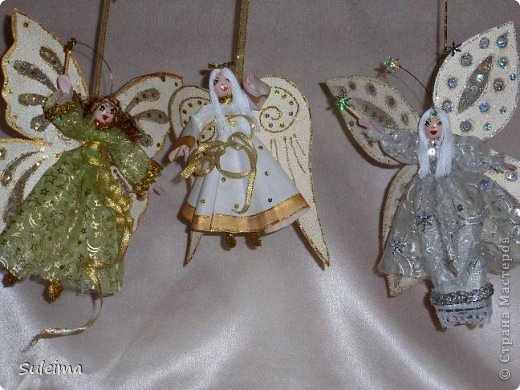 Мастер-класс Поделка изделие Новый год Лепка Шитьё Ангелы и феечки на елку новогодняя игрушка фото 2