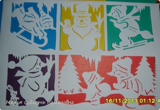 Картина панно рисунок Новый год Вырезание Работа на конкурс Ёлки-палки Новый Год Снеговики Бумага фото 1