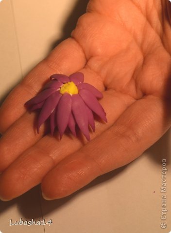 Мастер-класс Флористика Лепка Хризантема из холодного фарфора Фарфор холодный фото 24