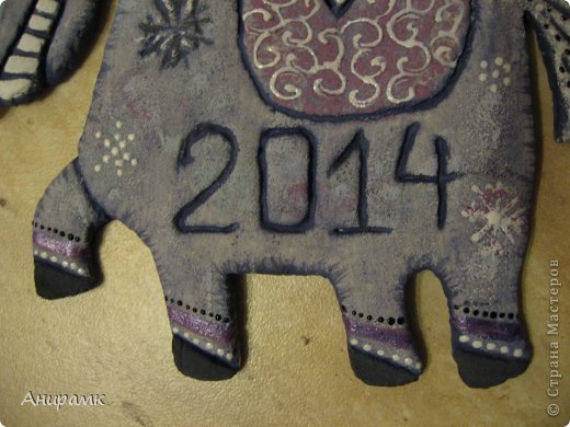 Мастер-класс Поделка изделие Новый год Лепка Встречаем символ Нового Года - Синюю лошадку-пегасика  - Гуашь Тесто соленое фото 7