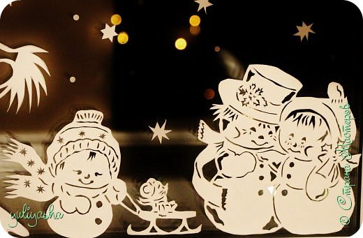 Картина панно рисунок Новый год Вырезание Новогодние окна   Бумага фото 5