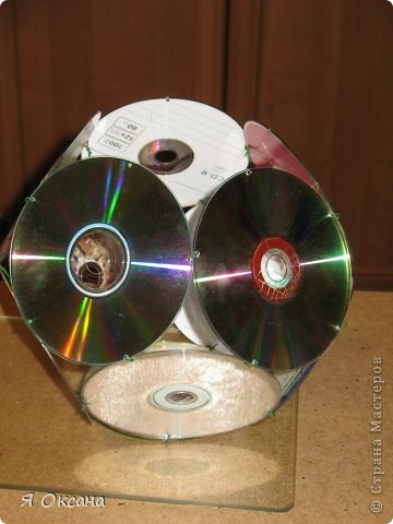 Мастер-класс Поделка изделие Новый год Моделирование конструирование Шары и светильник из CD-дисков МК Диски компьютерные фото 8