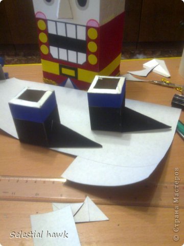 Игрушка Мастер-класс Новый год Моделирование конструирование Щелкунчик Бумага бархатная Картон Сутаж тесьма шнур фото 12