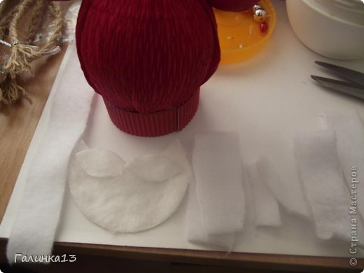 Мастер-класс Свит-дизайн Новый год Моделирование конструирование Дед Мороз и Снегурочка Бумага гофрированная фото 14