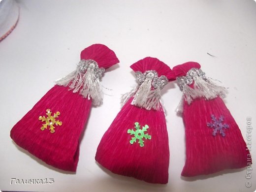 Мастер-класс Свит-дизайн Новый год Моделирование конструирование Дед Мороз и Снегурочка Бумага гофрированная фото 20