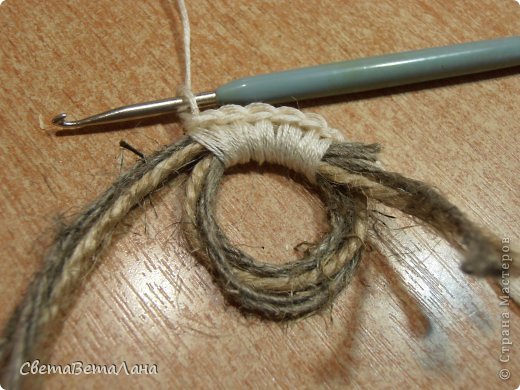 Мастер-класс Поделка изделие Плетение Салфетки из шпагата   Нитки Шпагат фото 2