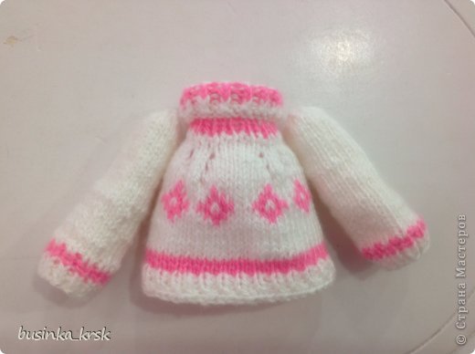 Игрушка Мастер-класс Вязание спицами Вязаный свитер для текстильной игрушки Пряжа фото 17