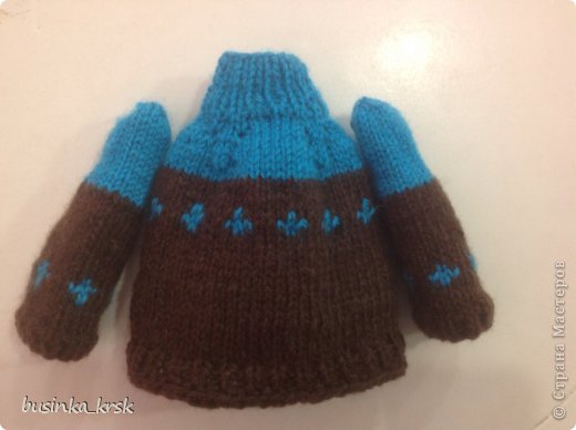 Игрушка Мастер-класс Вязание спицами Вязаный свитер для текстильной игрушки Пряжа фото 18