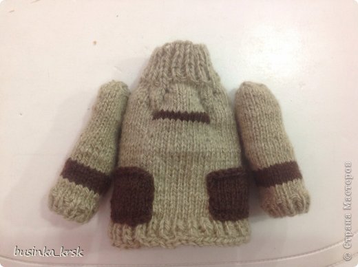 Игрушка Мастер-класс Вязание спицами Вязаный свитер для текстильной игрушки Пряжа фото 19