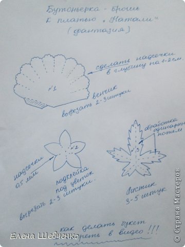 Видео Мастер-класс Украшение Выпускной Свадьба Делаем из ткани фантазийную бутоньерку-брошь Натали Видео мастер класс Бисер Бумага гофрированная Бусинки Клей Нитки Пенопласт Проволока Ткань фото 2