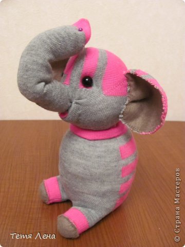 Игрушка Мастер-класс Шитьё Слонёнок Носки фото 16