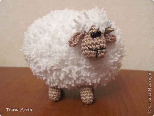 Игрушка Мастер-класс Новый год Вязание крючком БОНУС  Ма-а-ааленькая овечка Пряжа фото 13