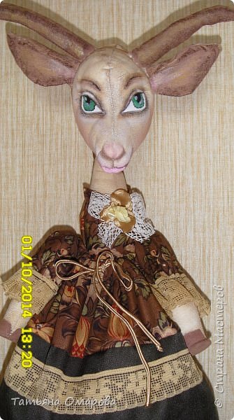 Куклы Мастер-класс Шитьё Козочка-Гламурка пакетница Ткань фото 24