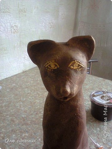Мастер-класс Поделка изделие Лепка Мукосольная кошка МК Тесто соленое Шпагат фото 32