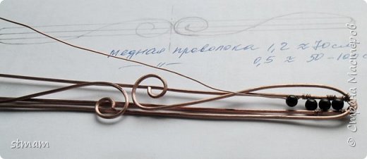 Мастер-класс Плетение Мастер-класс по изготовлению браслета Бусины Проволока фото 4
