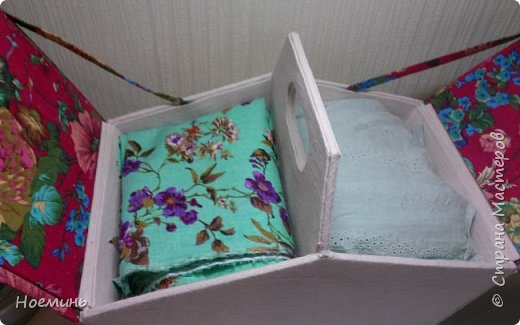 Мастер-класс Картонаж корзина для рукоделия картонаж Картон Клей Ткань фото 33
