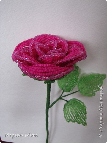 Мастер-класс Бисероплетение Мои прекрасные розы Бисер фото 31