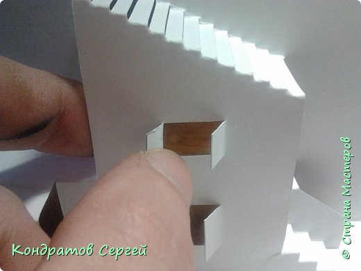 Мастер-класс Открытка Киригами pop-up 3D открытка Дом Мастер-класс+схема Карандаш Картон Клей фото 4