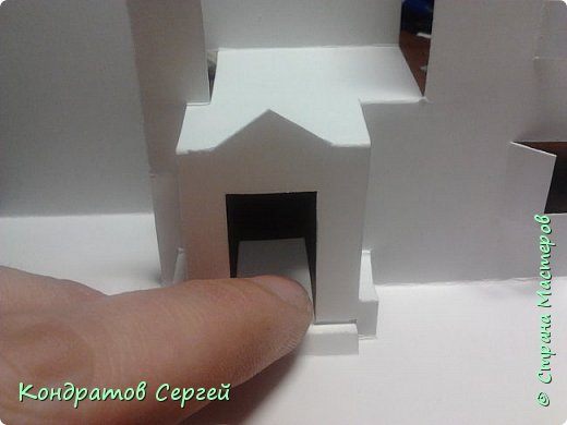 Мастер-класс Открытка Киригами pop-up 3D открытка Дом Мастер-класс+схема Карандаш Картон Клей фото 5