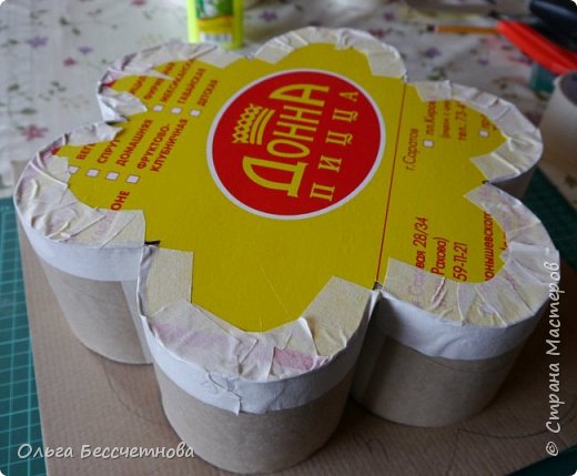 Мастер-класс Аппликация из скрученных жгутиков Картонаж Моделирование конструирование Шкатулка- цветок Картон Салфетки фото 9