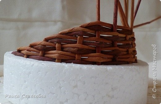 Мастер-класс Плетение Мини МК по плетению Ушастой корзины  Трубочки бумажные фото 10