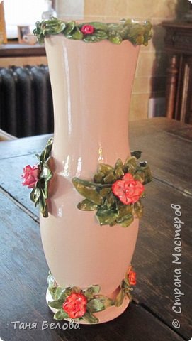 Декор предметов Мастер-класс Лепка Фарфоровая ваза Глина Краска фото 8