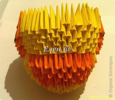 Мастер-класс Новый год Оригами китайское модульное Тигр Бумага фото 11