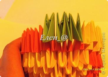 Мастер-класс Новый год Оригами китайское модульное Тигр Бумага фото 10