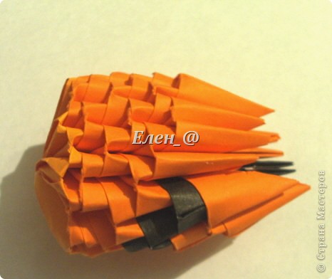 Мастер-класс Новый год Оригами китайское модульное Тигр Бумага фото 25