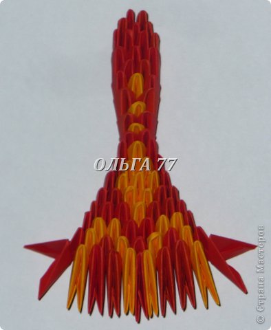 Мастер-класс Поделка изделие Новый год Оригами китайское модульное МК ЗАБАВНАЯ КОБРОЧКА Бумага фото 21