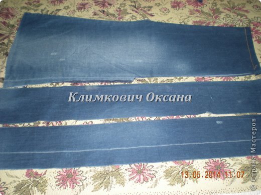 Гардероб Мастер-класс Шитьё Рюкзак из старых джинсов Ткань фото 6