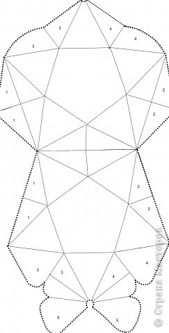 Паперкрафт звезда схема