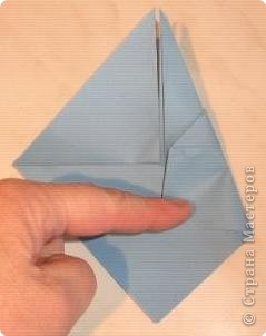  Мастер-класс Оригами: Пасхальный зайчик.МК. Бумага Пасха. Фото 10