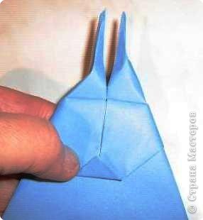  Мастер-класс Оригами: Пасхальный зайчик.МК. Бумага Пасха. Фото 13