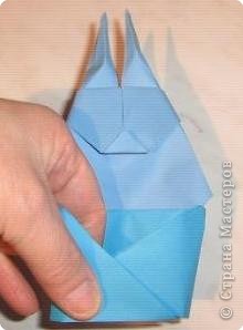  Мастер-класс Оригами: Пасхальный зайчик.МК. Бумага Пасха. Фото 19