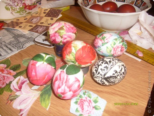Мастер-класс Декупаж: Пасха, декупаж пасхальных яиц. Салфетки  Пасха. Фото 6