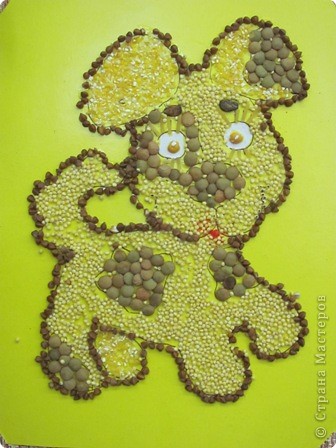 Поделка изделие Праздник осени Аппликация Аппликация из семян детские работы Картон Клей Крупа Семена фото 14