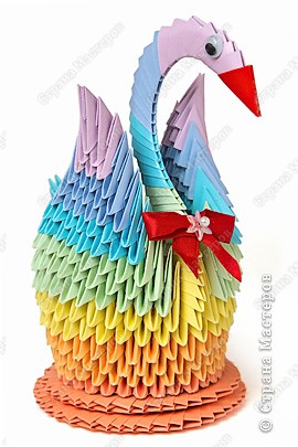 Оригами лебедь с крыльями (44 фото)