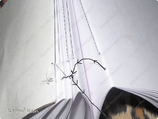  Мастер-класс, Поделка, изделие Вырезание: МК - КНИГА своими руками Бумага, Нитки. Фото 9