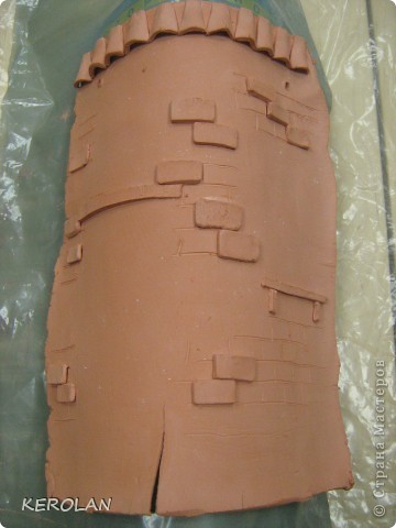 Скульптура,  Декупаж, Лепка, : Мой первый домик в технике "decoupage ambientato". Бумага, Глина . Фото 4