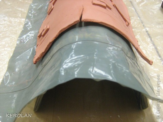 Скульптура,  Декупаж, Лепка, : Мой первый домик в технике "decoupage ambientato". Бумага, Глина . Фото 2