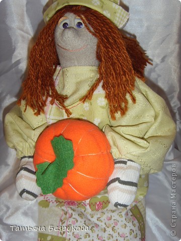 Игрушка, Куклы Шитьё: Тыква и Дракон. Ткань Новый год. Фото 2