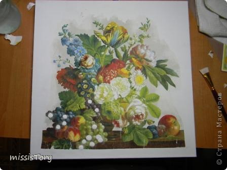 Мастер-класс Декупаж:  Как я делала панно "Цветочно-фруктовый натюрморт". Фото 4